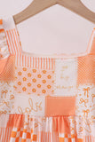 Orange Tennessee patchwork dress - Aaria Tees Aaria Tees
