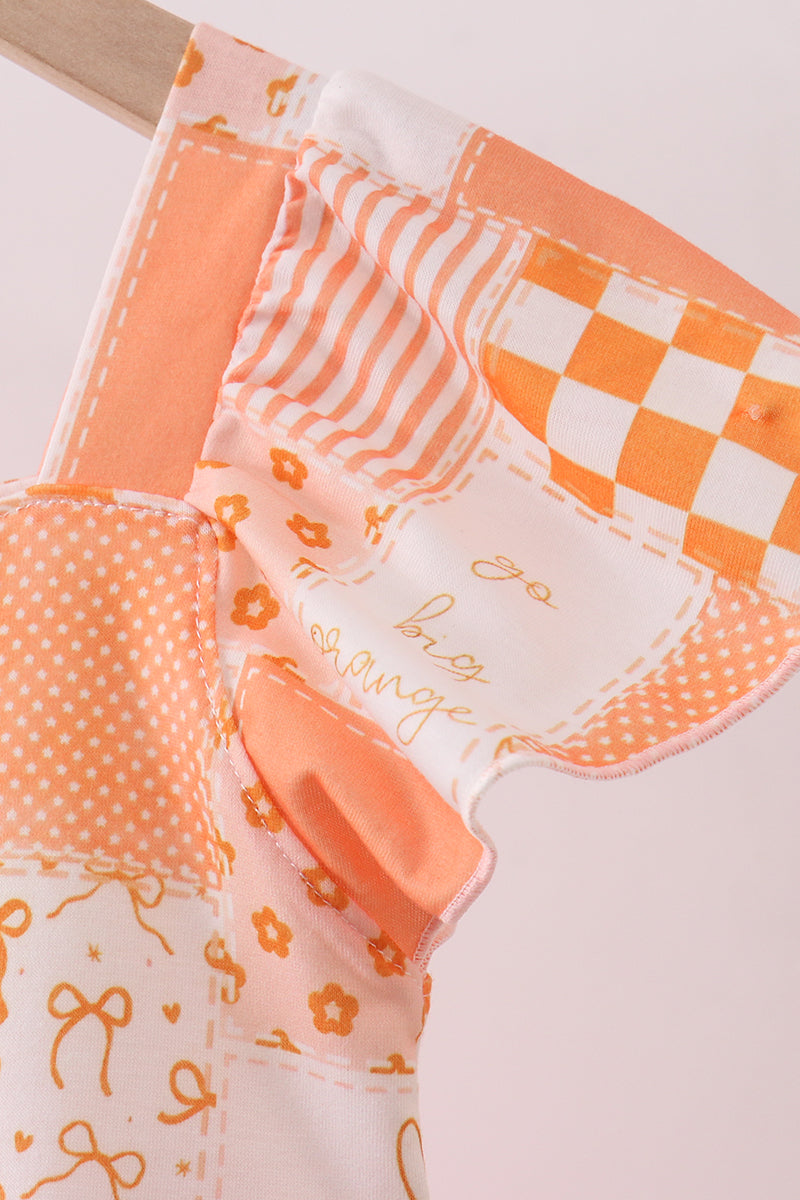 Orange Tennessee patchwork dress - Aaria Tees Aaria Tees