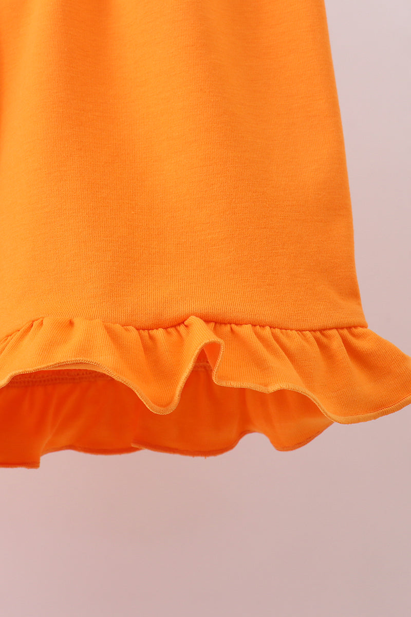 Orange Tennessee patchwork ruffle shorts set - Aaria Tees Aaria Tees