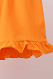 Orange Tennessee patchwork ruffle shorts set - Aaria Tees Aaria Tees