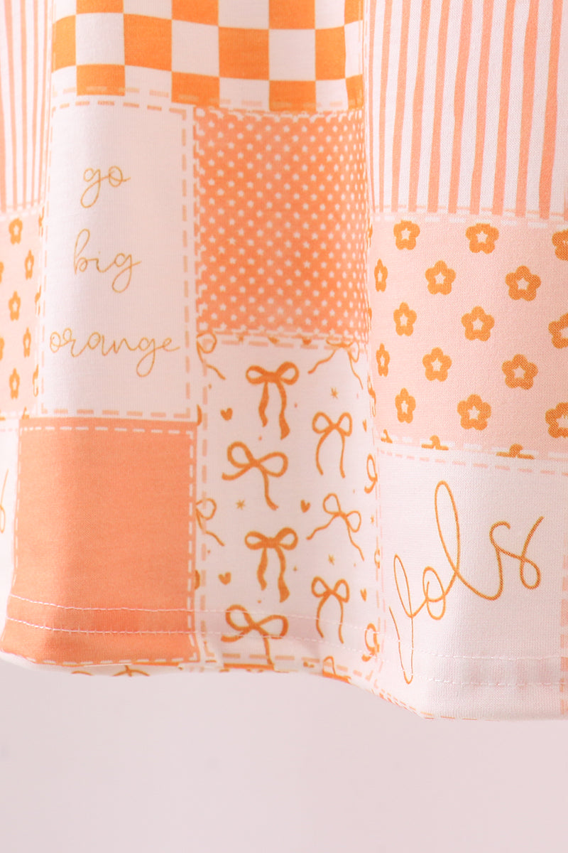 Orange Tennessee patchwork ruffle shorts set - Aaria Tees Aaria Tees