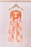 Orange Tennessee patchwork ruffle jumpsuit - Aaria Tees Aaria Tees