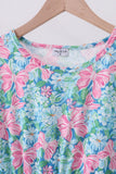 Blue I love MOMMY embroidery women dress - Aaria Tees Aaria Tees
