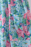 Blue I love MOMMY embroidery women dress - Aaria Tees Aaria Tees