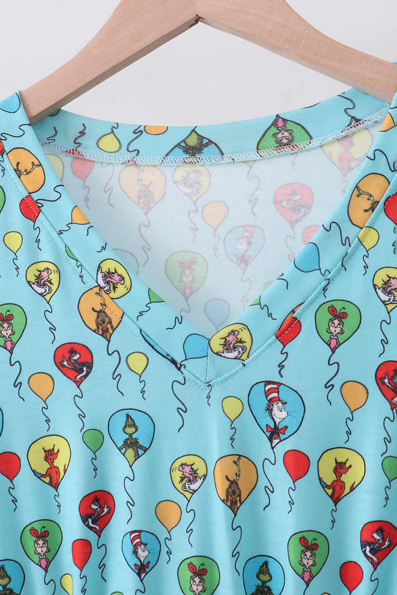 Mint Dr. Seuss print women dress - Aaria Tees Aaria Tees