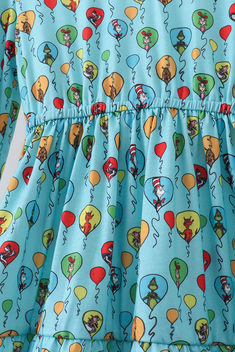 Mint Dr. Seuss print women dress - Aaria Tees Aaria Tees