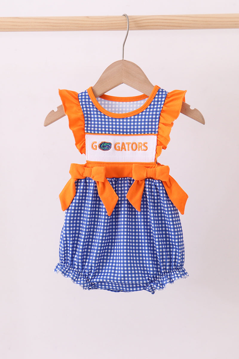 Florida Gators smocked ruffle bubble - Aaria Tees Aaria Tees