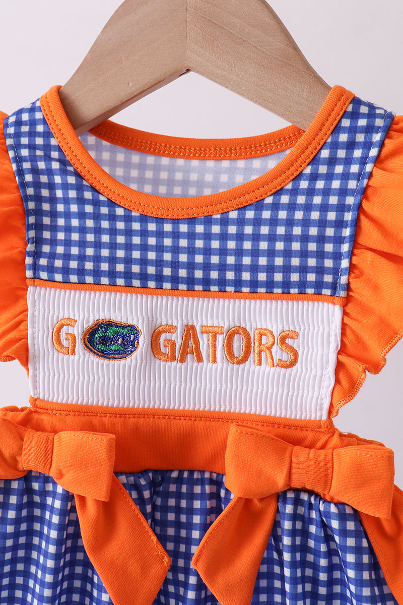Florida Gators smocked ruffle bubble - Aaria Tees Aaria Tees