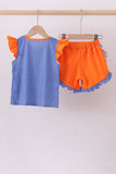 Florida Gators smocked ruffle shorts set - Aaria Tees Aaria Tees