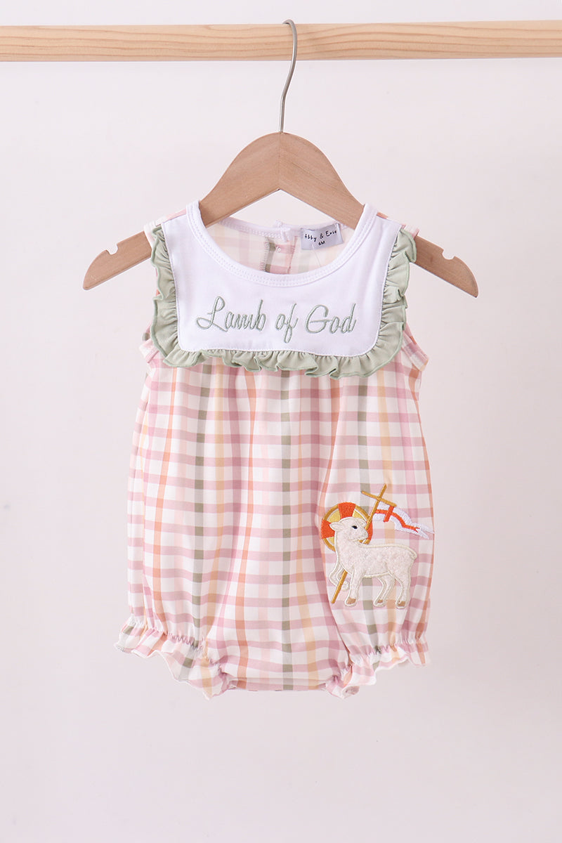 Lawb of god applique plaid bubble - Aaria Tees Aaria Tees