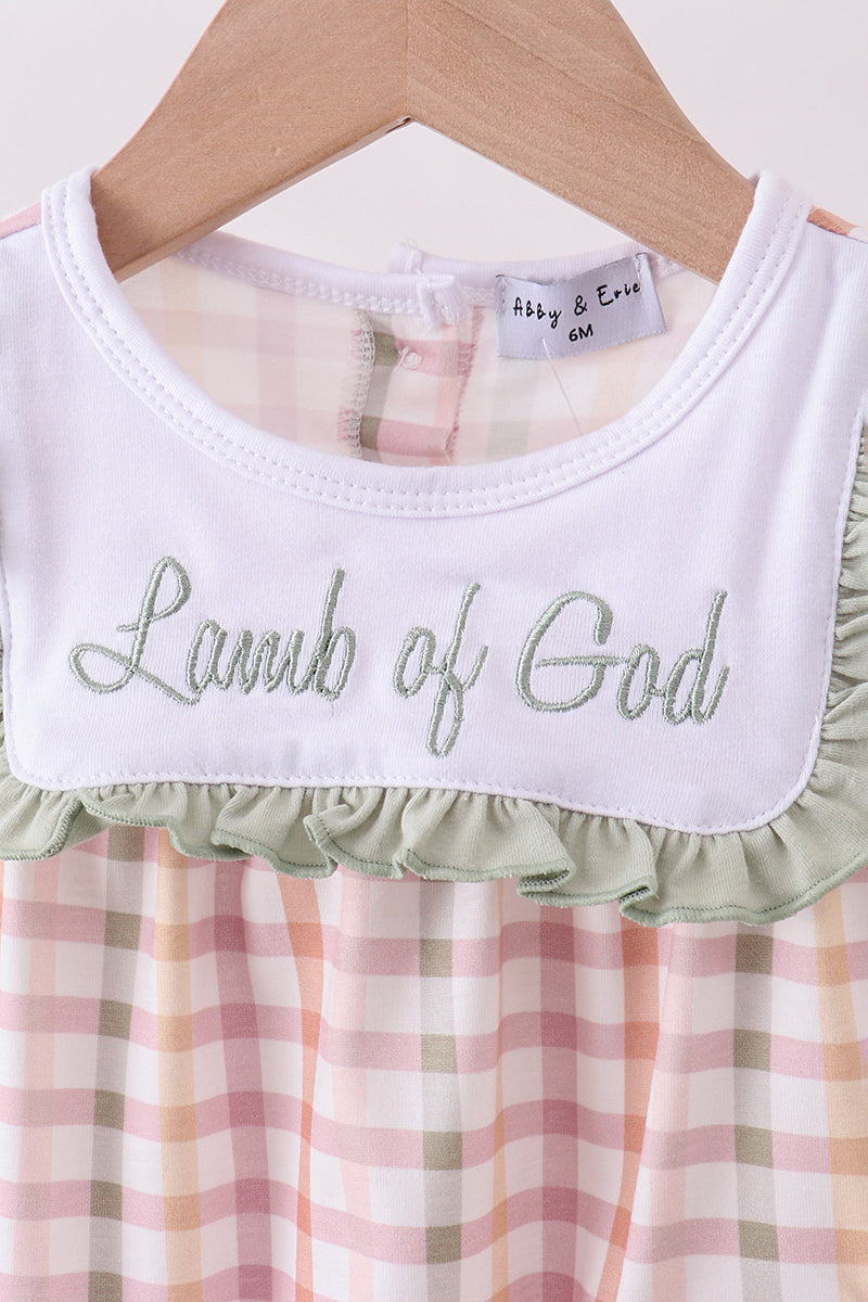 Lawb of god applique plaid bubble - Aaria Tees Aaria Tees