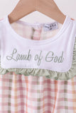Lawb of god applique plaid bubble - Aaria Tees Aaria Tees