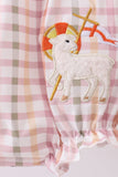 Lawb of god applique plaid bubble - Aaria Tees Aaria Tees