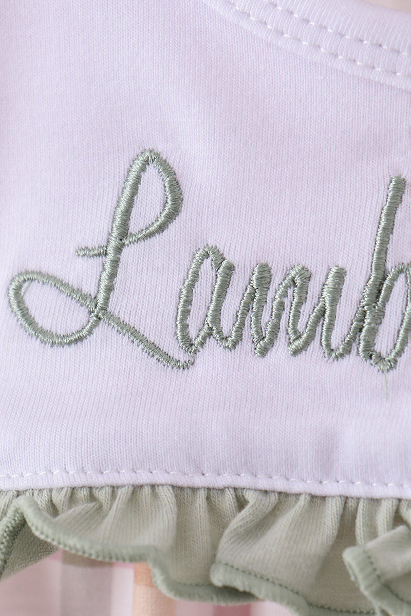 Lawb of god applique plaid bubble - Aaria Tees Aaria Tees