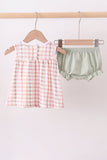 Lawb of god applique plaid bloomer set - Aaria Tees Aaria Tees