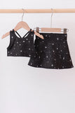 Black glitter skort set - Aaria Tees Aaria Tees