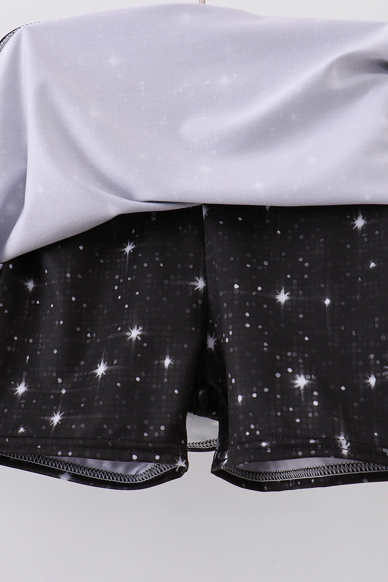 Black glitter skort set - Aaria Tees Aaria Tees