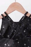 Black glitter skort set - Aaria Tees Aaria Tees