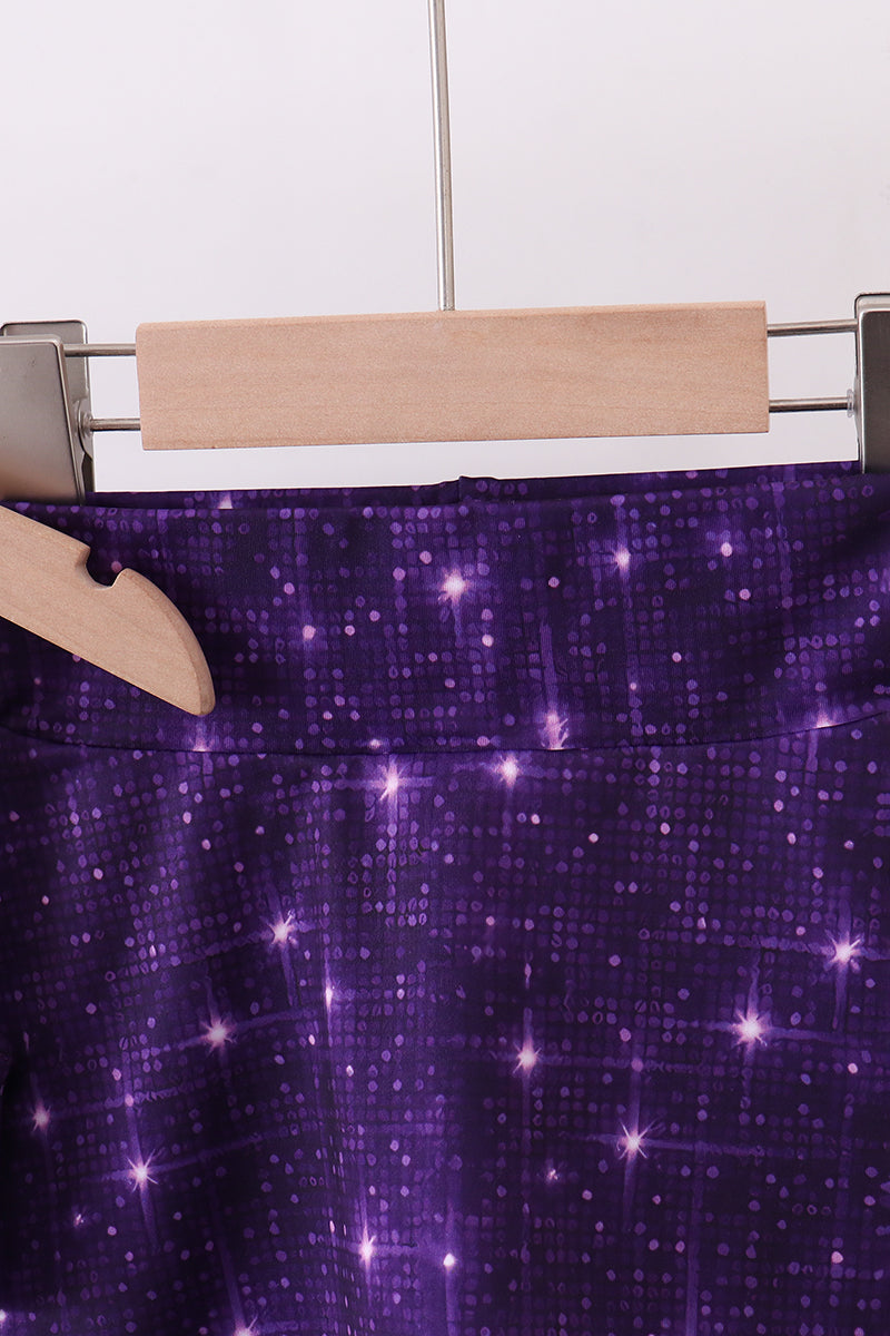 Purple glitter skort set - Aaria Tees Aaria Tees