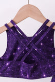 Purple glitter skort set - Aaria Tees Aaria Tees