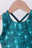 Teal glitter skort set - Aaria Tees Aaria Tees