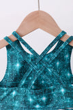 Teal glitter skort set - Aaria Tees Aaria Tees