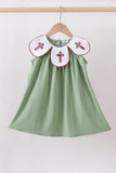 Green camoflage cross applique dress - Aaria Tees Aaria Tees
