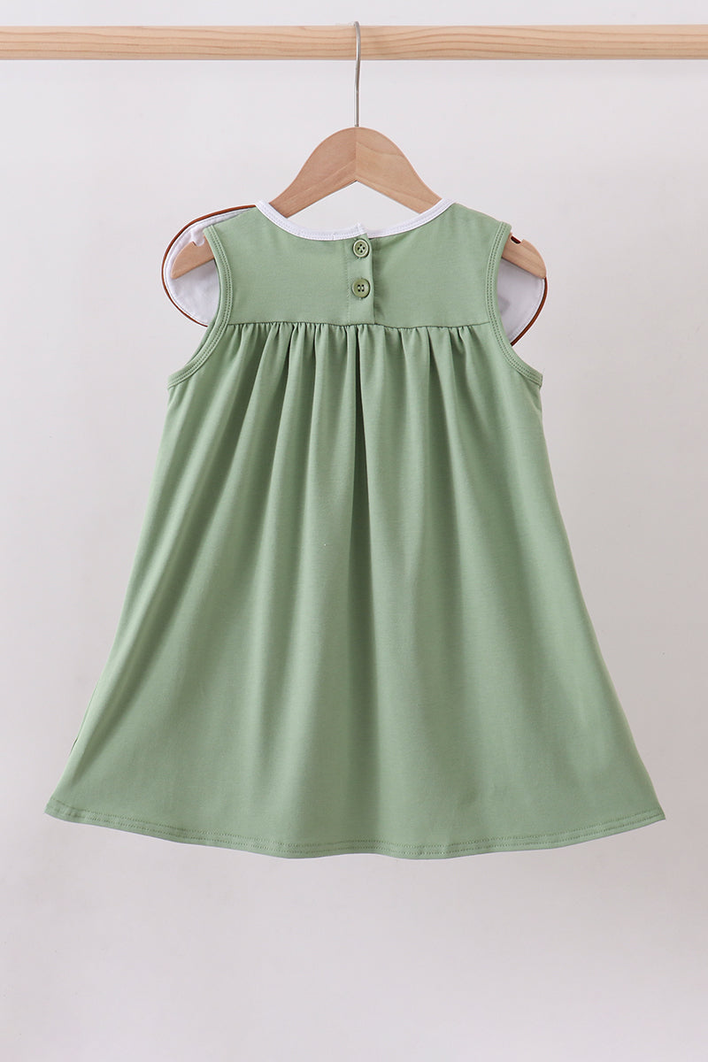 Green camoflage cross applique dress - Aaria Tees Aaria Tees