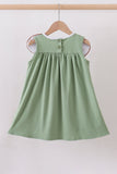 Green camoflage cross applique dress - Aaria Tees Aaria Tees