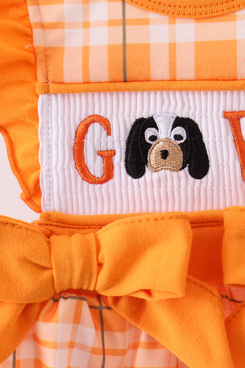 Tennessee Go vols smocked ruffle bubble - Aaria Tees Aaria Tees