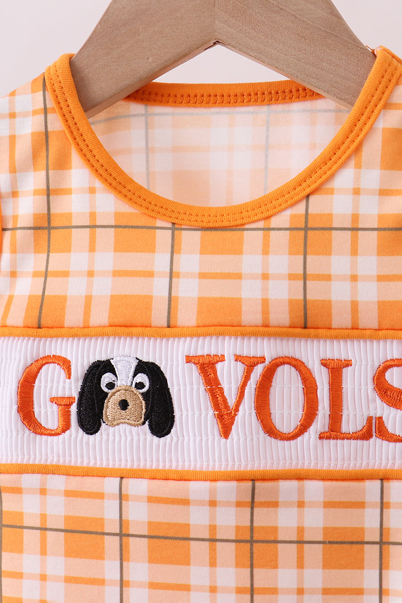 Tennessee Go vols smocked plaid bubble - Aaria Tees Aaria Tees