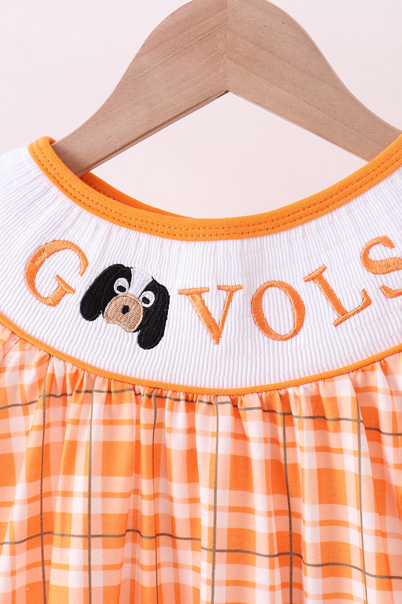 Tennessee Go vols smocked plaid dress - Aaria Tees Aaria Tees