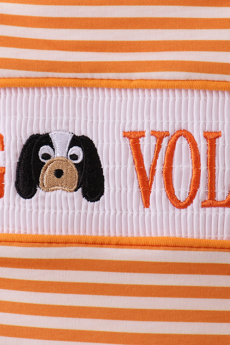 Tennessee Go vols smocked stripe jonjon - Aaria Tees Aaria Tees