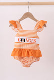 Tennessee Go vols smocked stripe swimsuit - Aaria Tees Aaria Tees