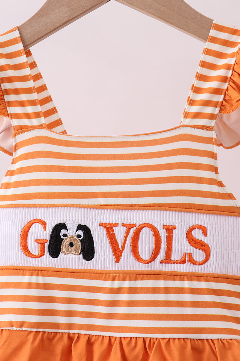 Tennessee Go vols smocked stripe swimsuit - Aaria Tees Aaria Tees