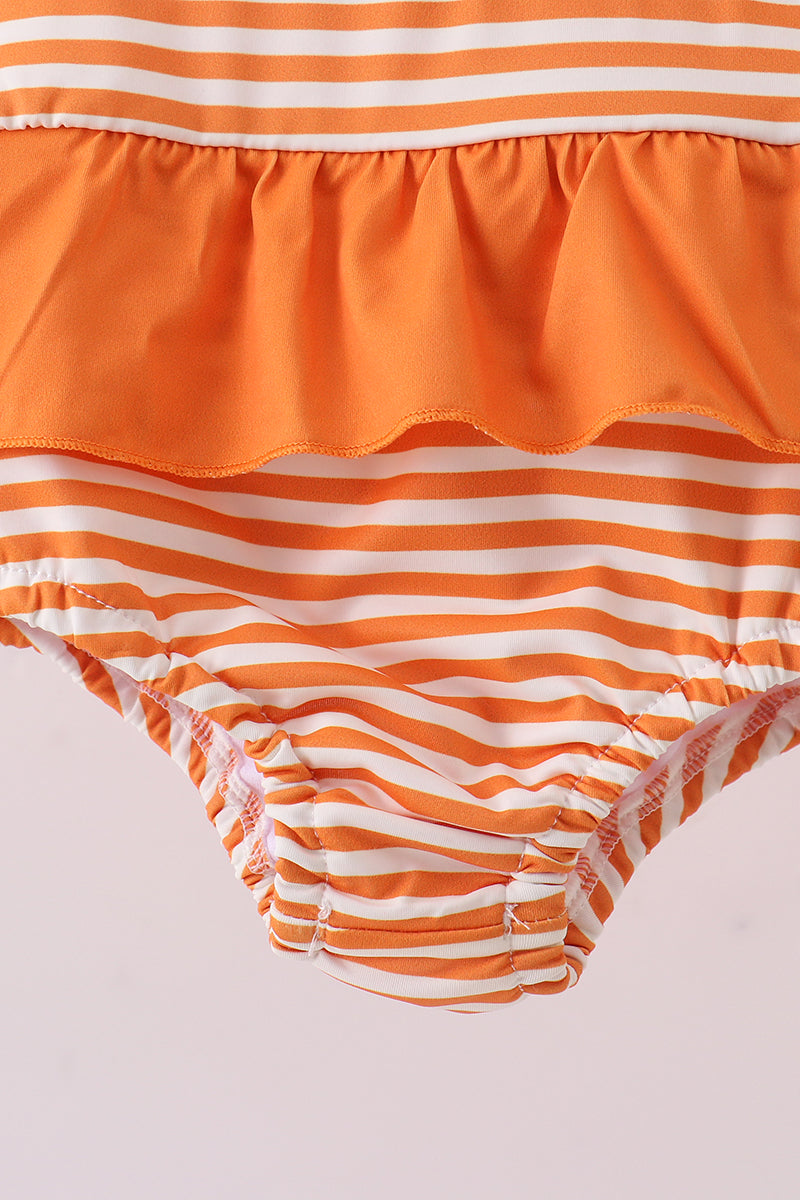 Tennessee Go vols smocked stripe swimsuit - Aaria Tees Aaria Tees
