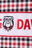 Georgia go dawgs embroidery plaid ruffle shorts set - Aaria Tees Aaria Tees