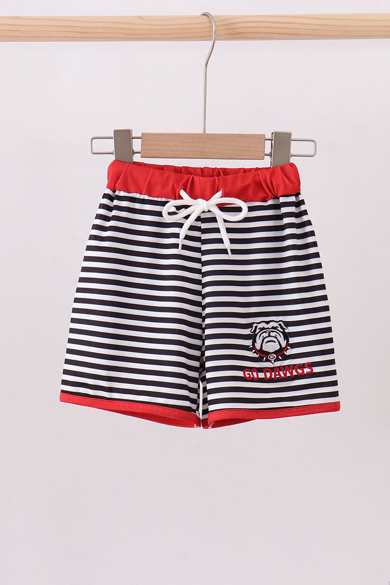 Georgia go dawgs embroidery stripe trunks - Aaria Tees Aaria Tees
