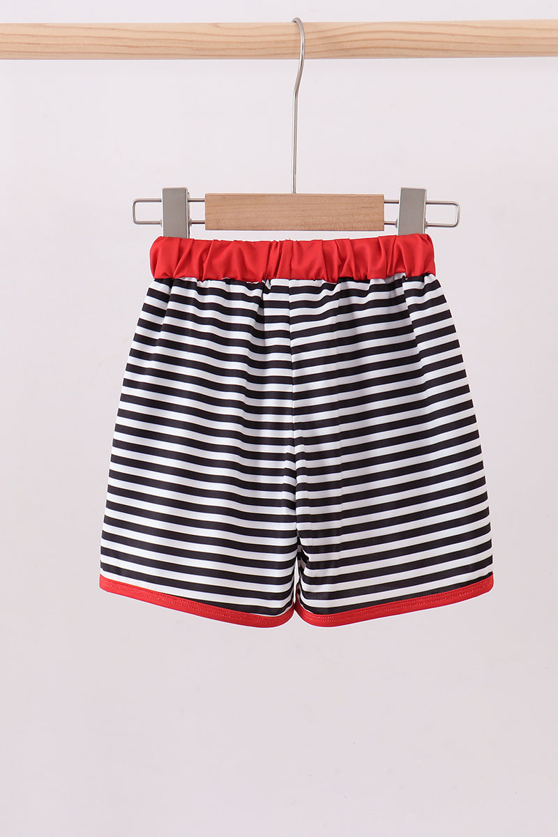 Georgia go dawgs embroidery stripe trunks - Aaria Tees Aaria Tees