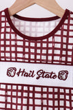 Mississippi Hail State smocked ruffle gingham shorts set - Aaria Tees Aaria Tees