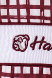 Mississippi Hail State smocked ruffle gingham shorts set - Aaria Tees Aaria Tees