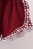Mississippi Hail State smocked ruffle gingham shorts set - Aaria Tees Aaria Tees
