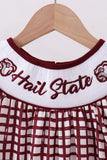Mississippi Hail State smocked gingham dress - Aaria Tees Aaria Tees