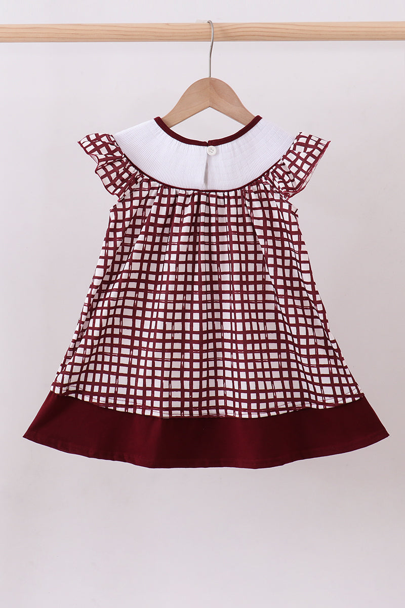 Mississippi Hail State smocked gingham dress - Aaria Tees Aaria Tees