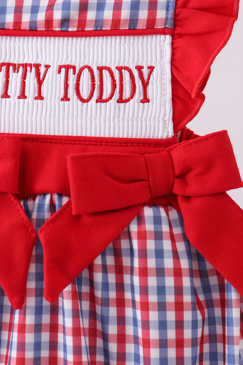 Ole Miss HOTTY TODDY smocked ruffle bubble - Aaria Tees Aaria Tees