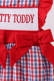 Ole Miss HOTTY TODDY smocked ruffle bubble - Aaria Tees Aaria Tees