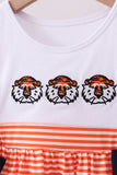 Auburn embroidery ruffle stripe pants set - Aaria Tees Aaria Tees