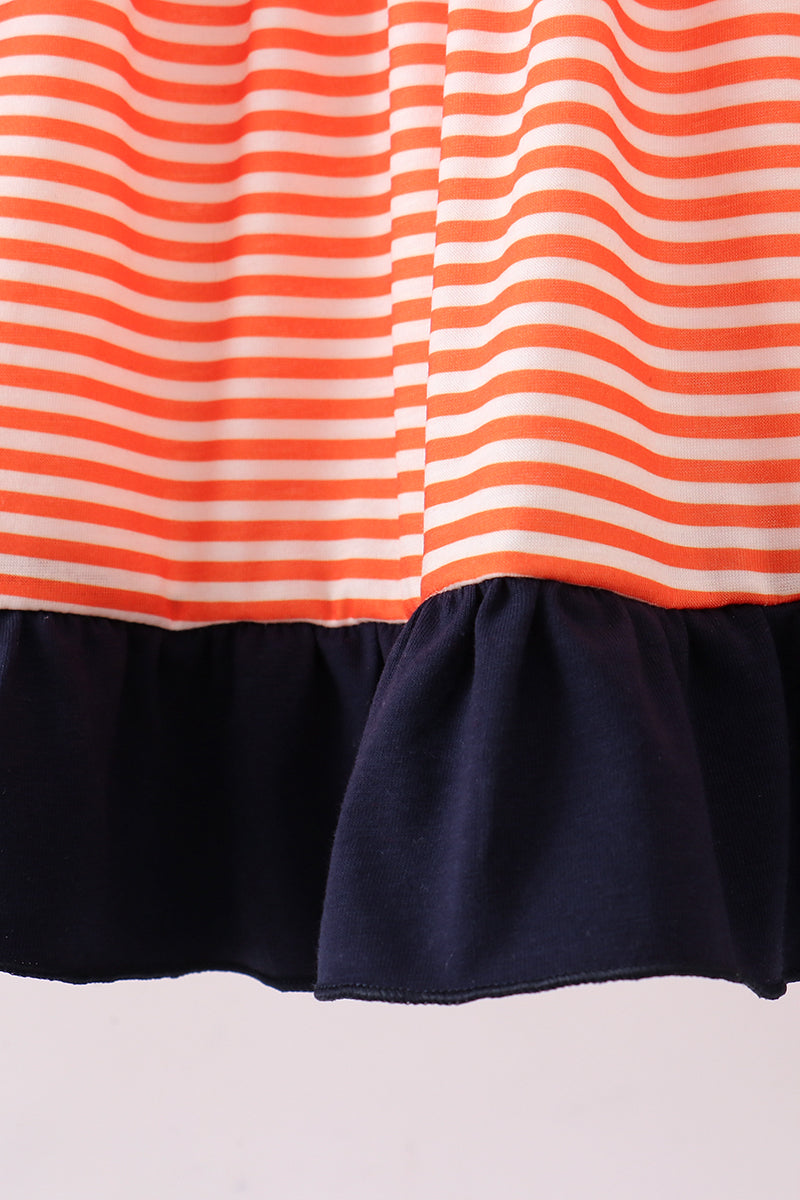 Auburn embroidery ruffle stripe dress - Aaria Tees Aaria Tees