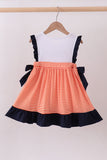 Auburn embroidery ruffle stripe dress - Aaria Tees Aaria Tees