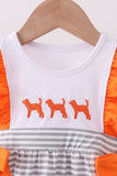 Orange Tennessee embroidery ruffle stripe bubble Aaria Tees